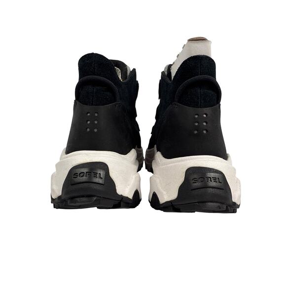 Sorel Sneaker Boot Kinetic Breakthru Caribou Womens 9.5 Black Suede Insulated WP - Picture 5 of 12